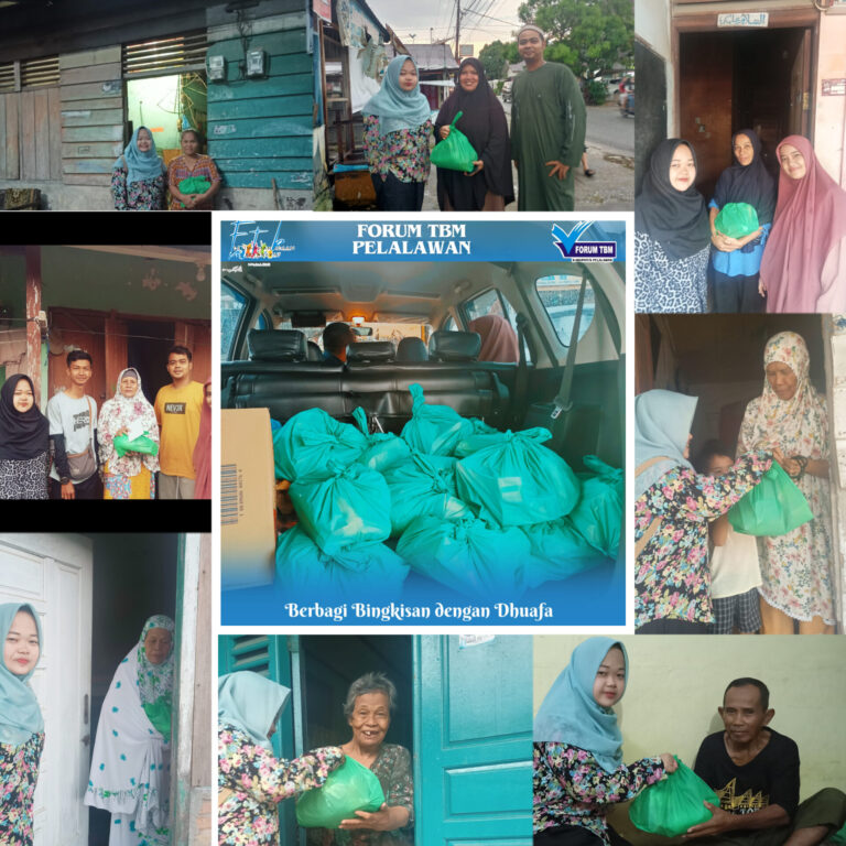 Forum TBM Pelalawan Berbagi Bingkisan Kepada Kaum Dhuafa