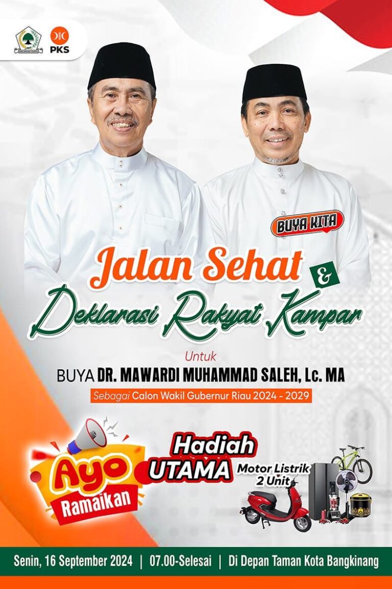 Karib Kampar Gelar Jalan Sehat Bareng Syamsuar-Mawardi Dibanjiri Doorprize dan Makanan Gratis 