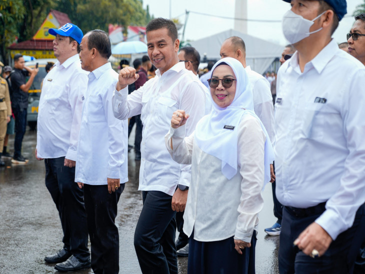 Bupati dan Wakil Bupati Terpilih Kabupaten Kampar Ikuti Gladi Bersih Jelang Pelantikan kepala daerah serentak se-Indonesia