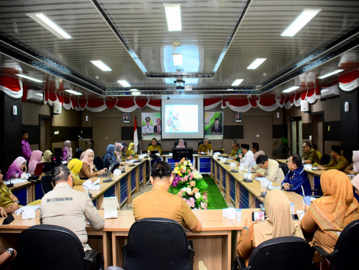 Wujudkan Asta Cita Presiden RI, Pj Sekda Kampar Buka Secara Resmi Rakor persiapan program Makan Bergizi Gratis (MBG) dan Pemeriksaan Kesehatan Gratis (PKG) di Kabupaten Kampar