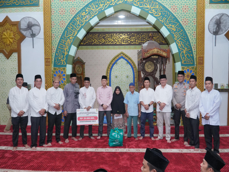 Sekda Kampar Hambali  Pimpin Safari Ramadhan Tim III di Masjid At-Taqwa Desa Teratak Rumbio Jaya