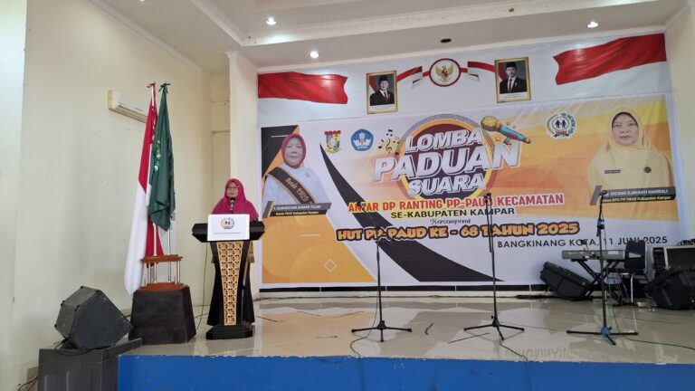 PP PAUD Kabupaten Kampar Gelar Lomba Paduan Suara dan kolase Kreasi Orang Tua & Anak