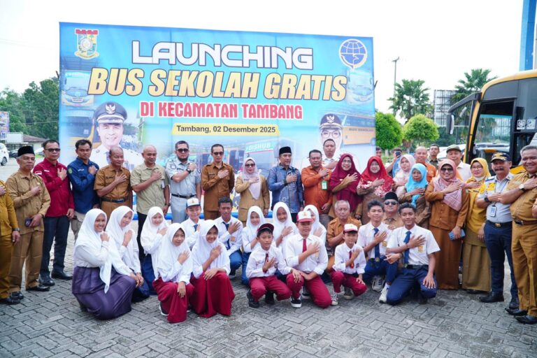 Bus Sekolah Gratis Resmi Dilaunching di Kecamatan Tambang