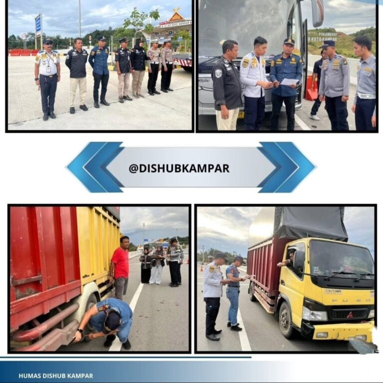 Dishub Kampar Gelar Operasi Gabungan di Gerbang Tol XIII Koto Kampar