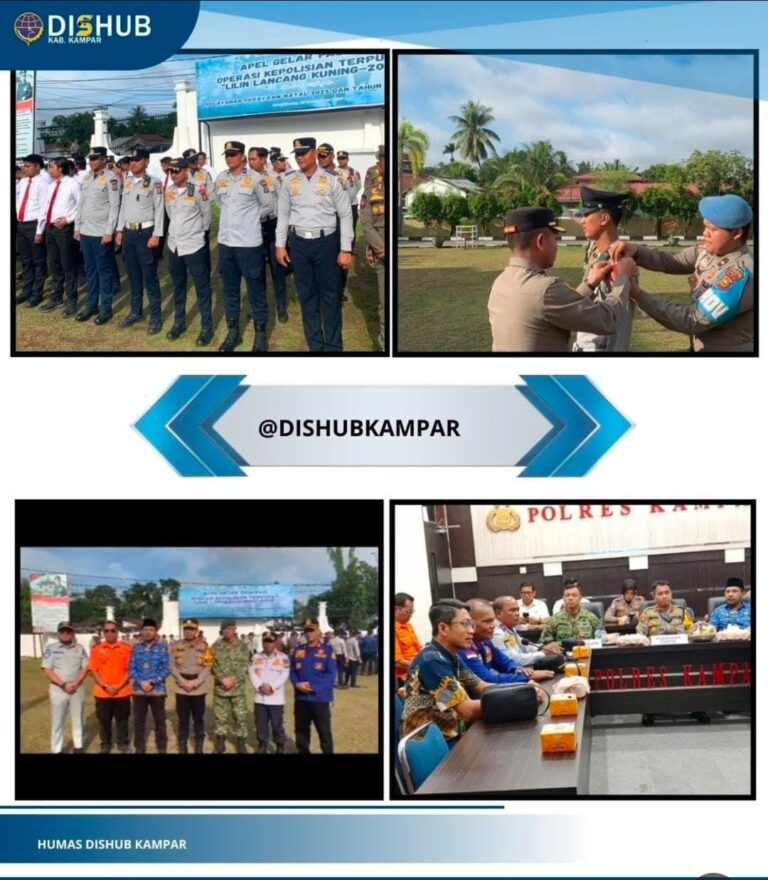 Apel Gelar Pasukan Operasi Lancang Kuning 2025, Dishub Kampar Dukung Pengamanan Selama Nataru