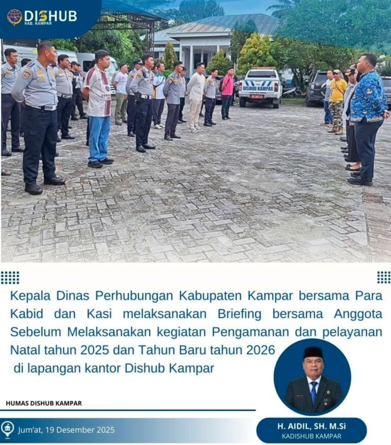 Briefing Pengamanan Nataru 2025-2026, Kepala Dishub Ingatkan Anggota Pentingnya Pengamanan