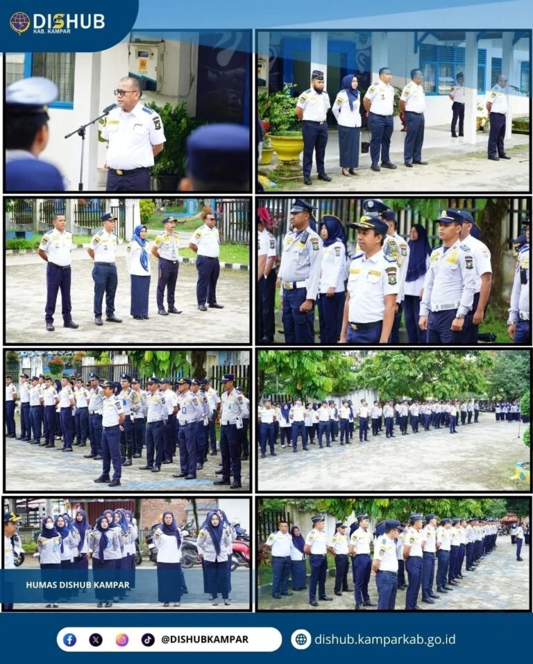 Gelar Apel Pagi Senin, Dishub Kampar Dorong Pegawai Berikan Pelayanan Optimal