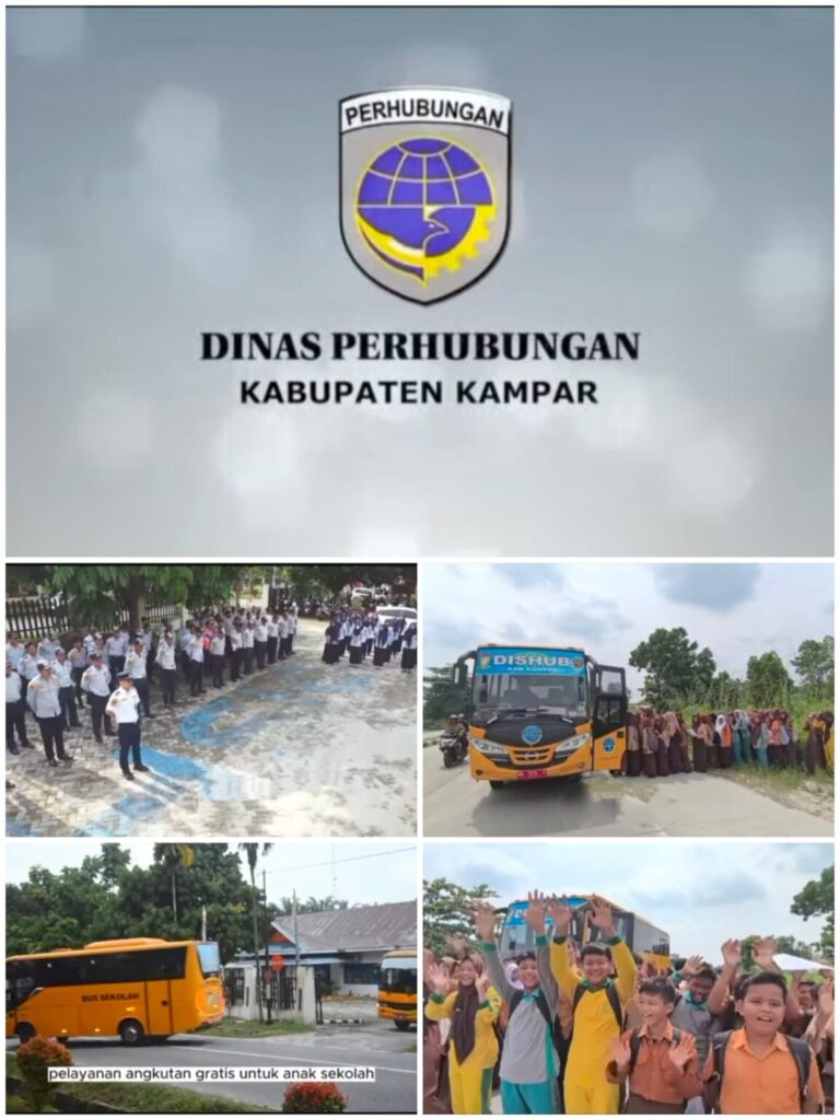 Pemkab Kampar Berikan Angkutan Sekolah Gratis di Tambang, Siswa: Terimakasih Dishub