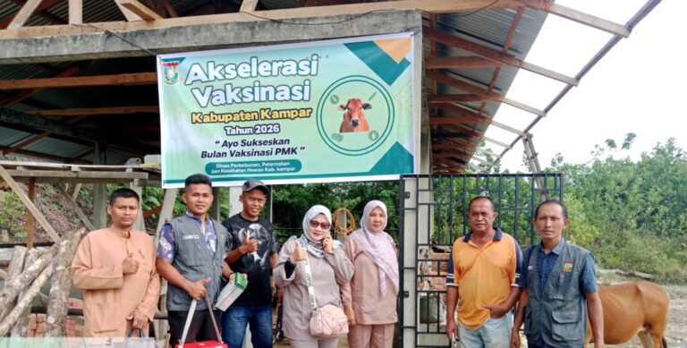 Disbunnak Keswan Kampar Ikuti Vaksin PMK Serentak se-Indonesia
