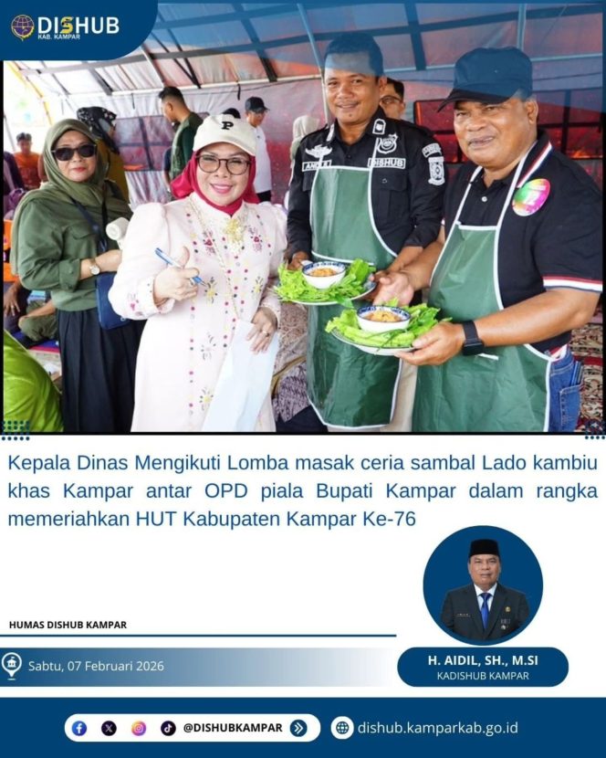 Semarak HUT Kampar, Kadishub Kampar Aidil Ikut Lomba Masak