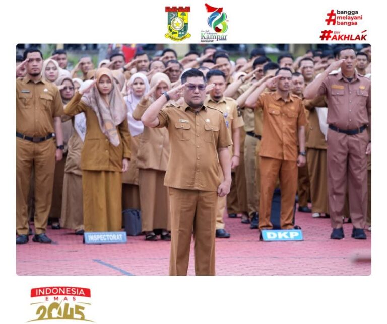 Pimpin Apel Senin, Bupati Kampar Singgung Wacana Penerapan Sistem WFH